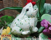 Garden Frog Plant Tender, Water Feeder Spike for Indoor Potted Plants, Outdoor Container Gardens Herb Garden Glaze by Texas Ceramics