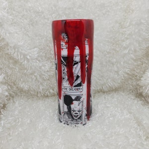 Horror Movie Tumbler, drip cup, scary movie, Halloween, blood drip, glow in the dark, spooky season, stays cold, custom cup