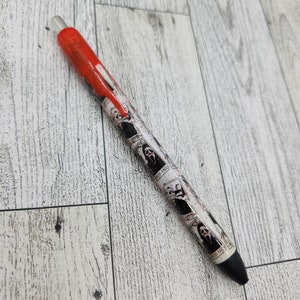 Horror Movie Pen, Blood Drip, Halloween Pen, Custom, Personalized, Gel Pen, Refillable black ink pen, ink joy gel pen