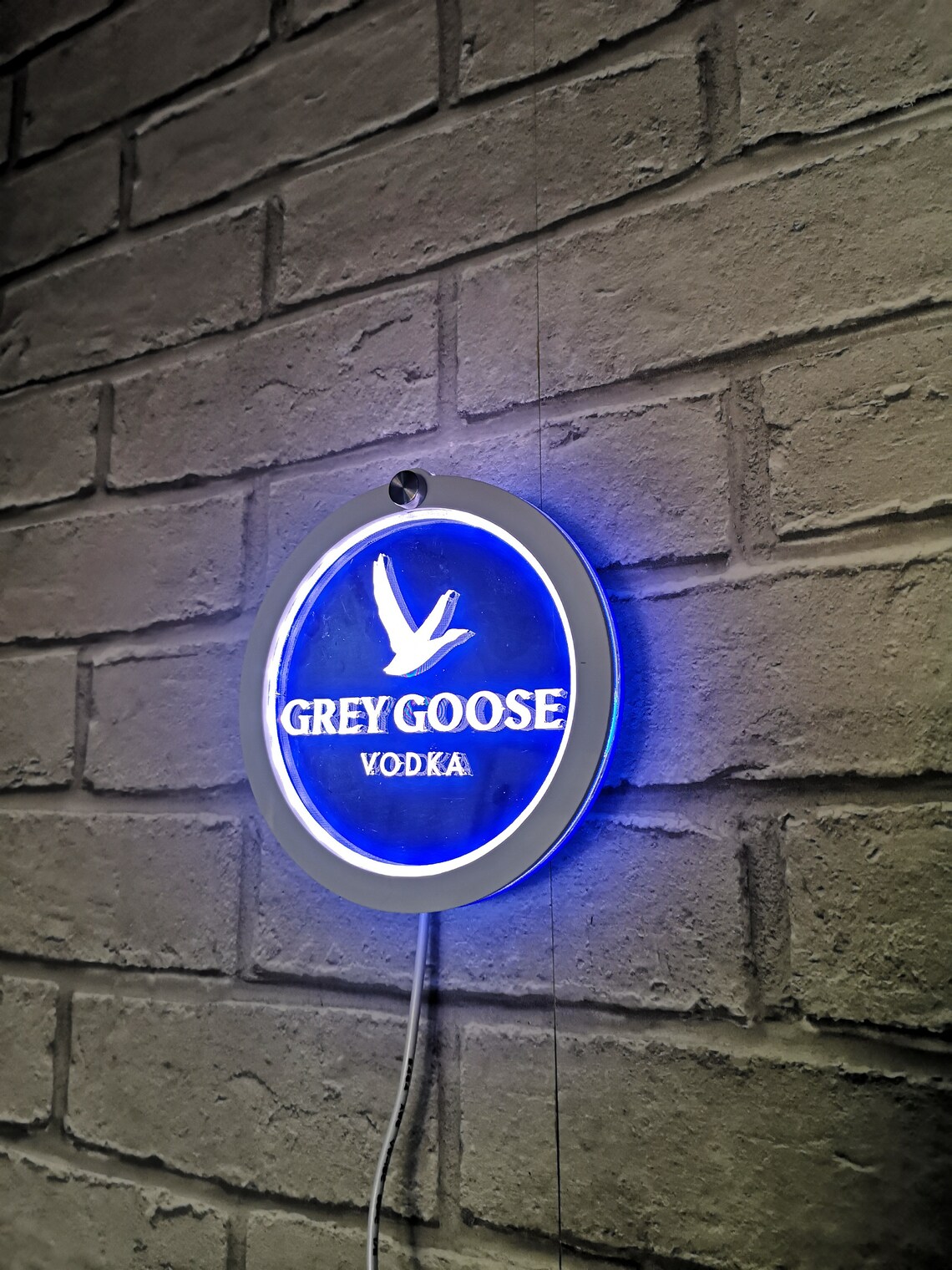 Grey Goose led light wall mounted 7 colour changing Etsy