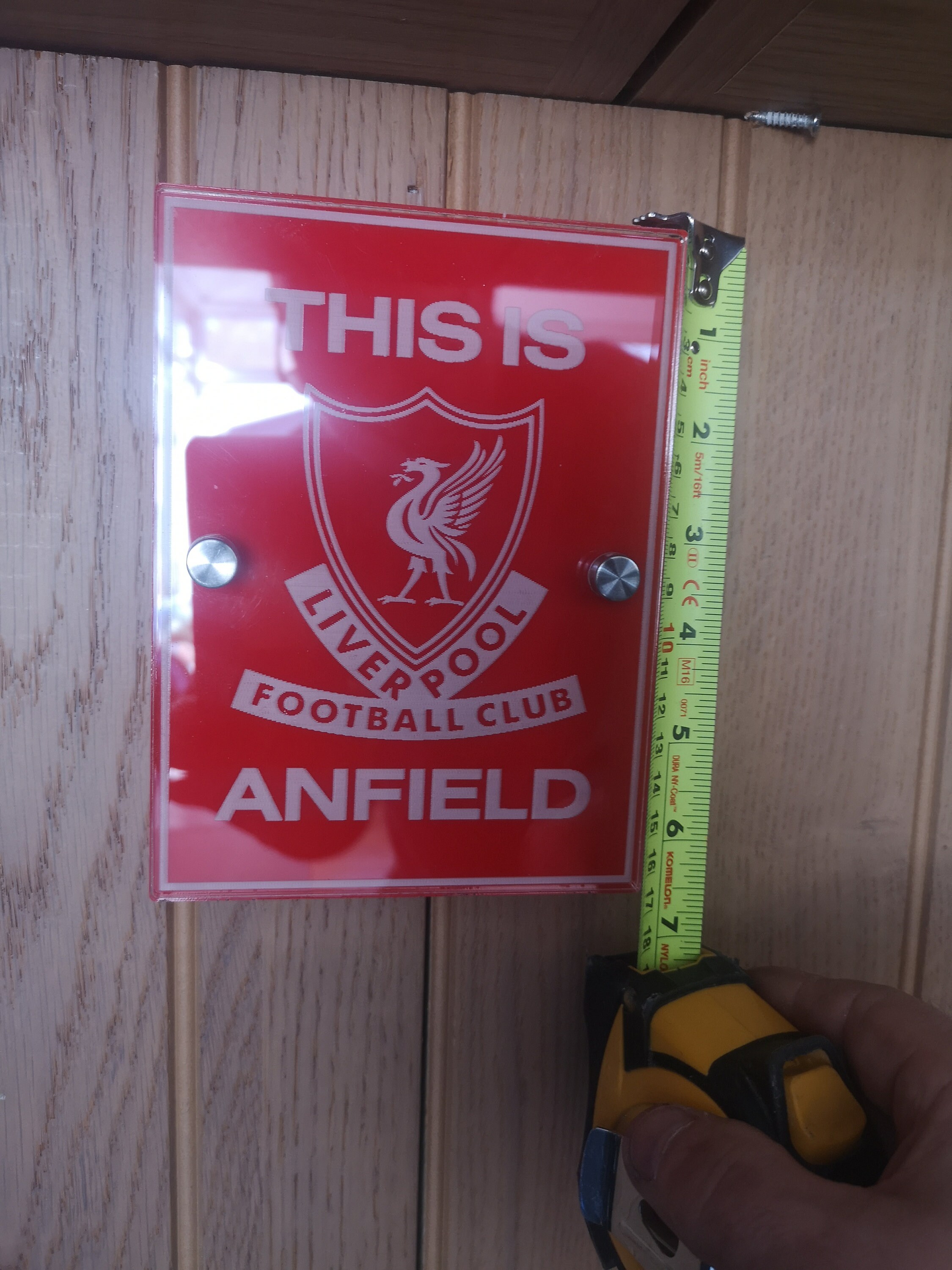 This is Anfield acrylic engraved plaque Etsy