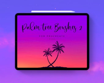 75 palm tree stamps for Procreate 2