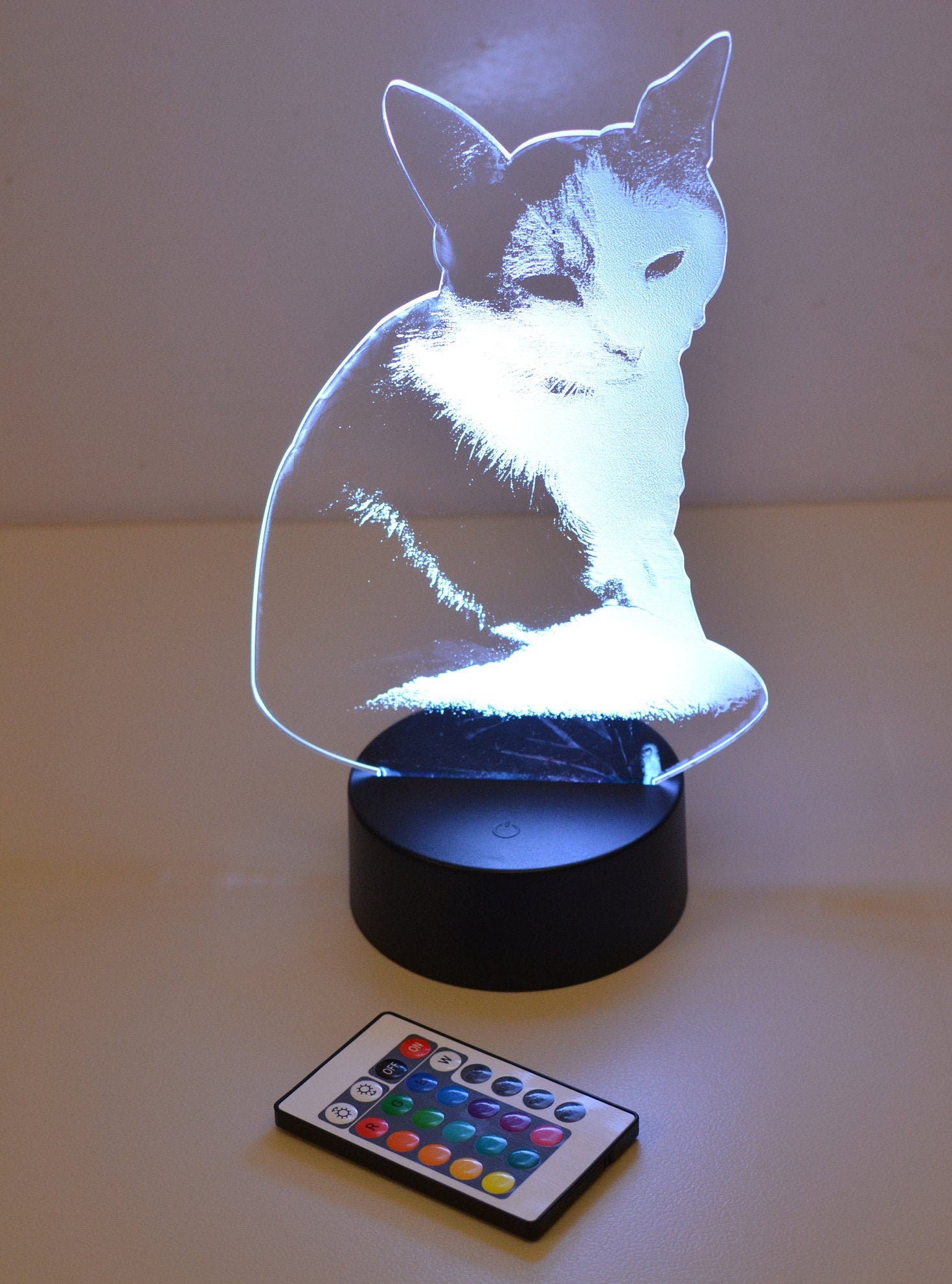 Personalised LED illuminated night light Perspex acrylic Etsy