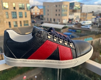 Handmade ,Genuine Leather, Ferentino Casual Sneakers, Light Sole, Men Shoes ,Trainers