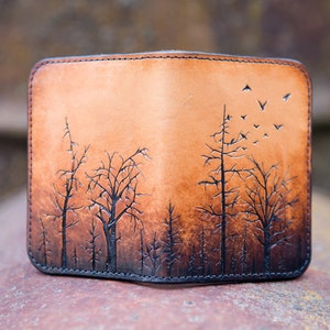 Tooled Cuero Silent Forest Bifold Wallet