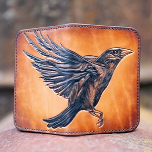 Cartera Bifold de cuero con herramientas