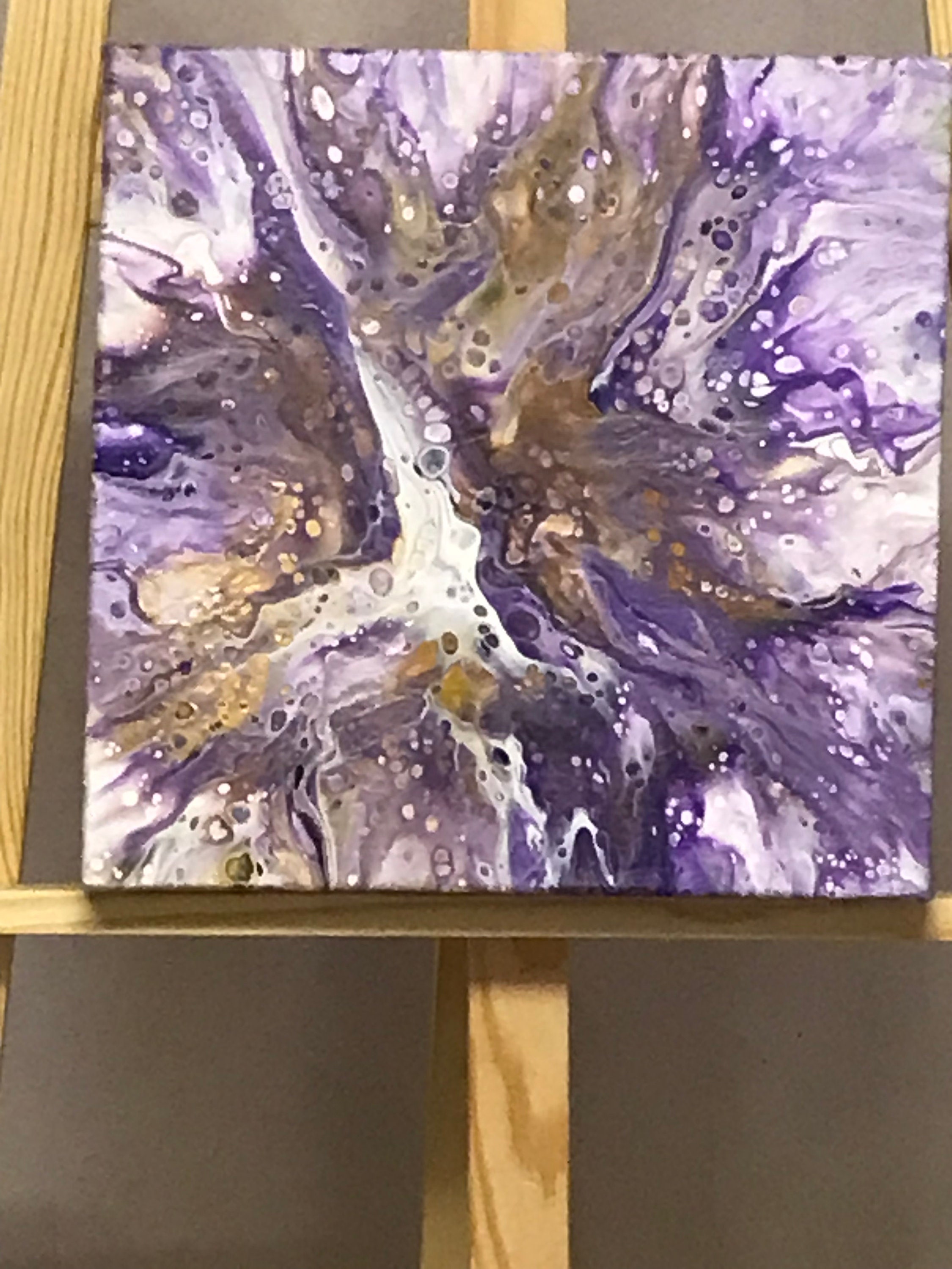 Tableau FleurPeinture Acrylique Décoration Intérieure Murale Originale Toile