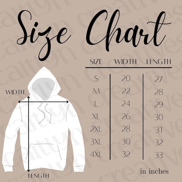 Size Chart Jerzees 996 Hoodie, Sizing Guide Hoodie Jerzees Sweatshirt, Pullover Hood Adult Unisex Sizing Chart Measurements