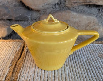 Bright Yellow Vintage Harlequin Pottery Teapot