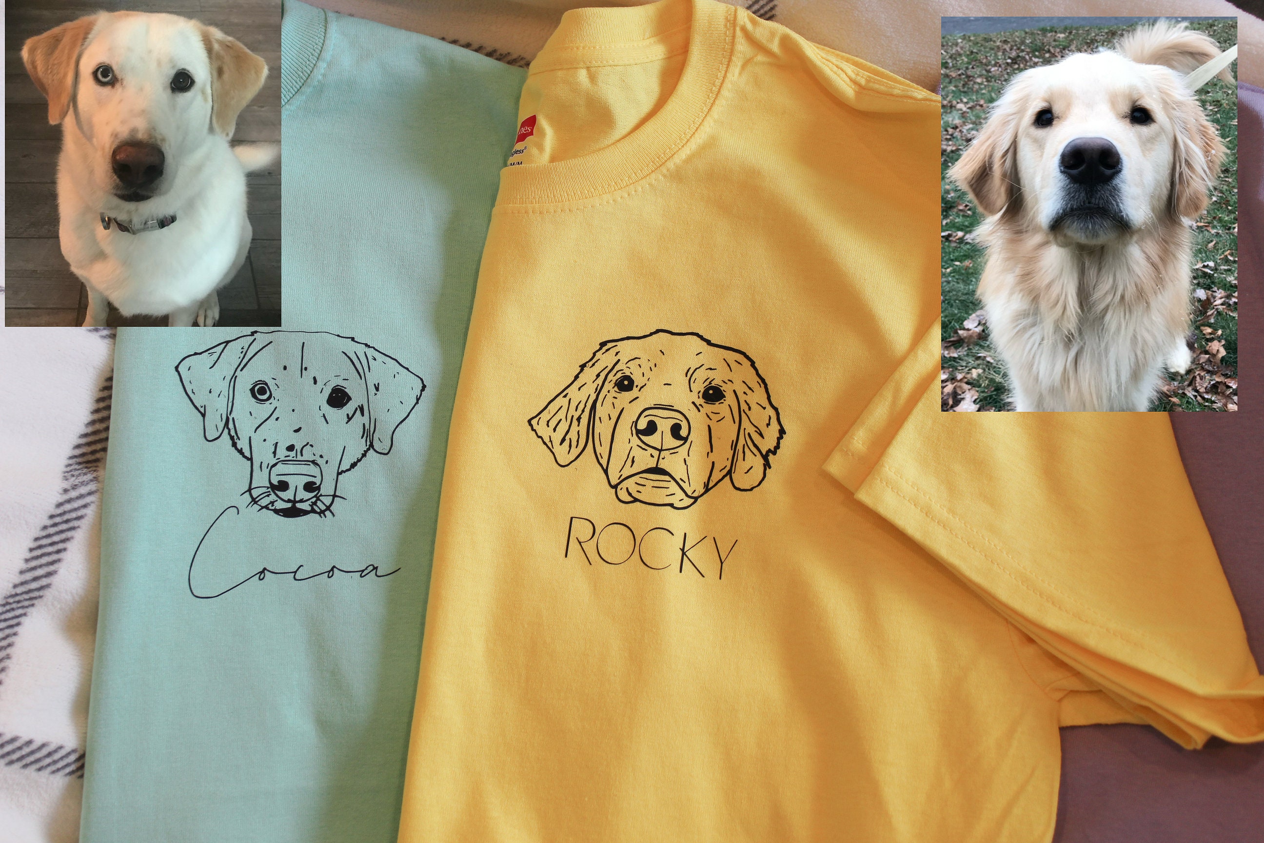 Custom Dog Tee Shirt Custom Dog Portrait TShirt Etsy