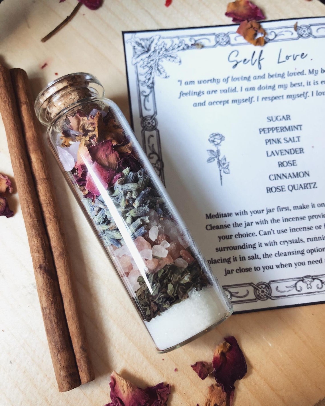 Self love spell jar Etsy