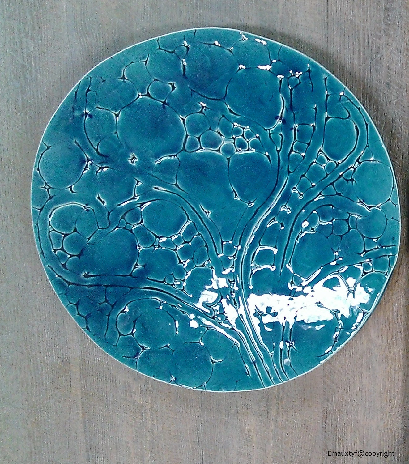 Grand Plat Rond Collection Blue Sunshine