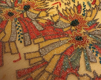 Luxury Designer Sequin Hand Beaded Fabric for Haute Couture