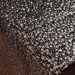 Artisanal Rhinestone Fadeaway Runway-Inspired Tulle Fabric