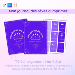 My dream journal writing notebook + guide + dream affirmation cards, dream interpretation, tracker, pdf, digital, goodnotes