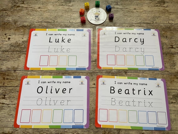 Personalised Name Tracing Worksheet: Early Years Learning (Laminated)