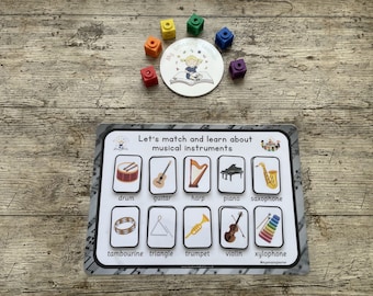 Musical Instruments Velcro Activity Mat