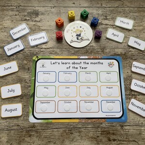 Months of the Year Velcro Activity Mat - Etsy UK