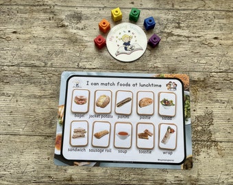 Lunchtime foods Velcro Activity Mat