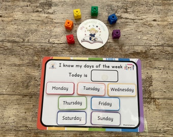 Days of the Week Velcro Activity Mat