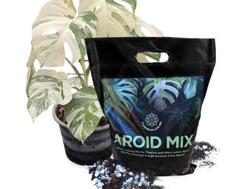 Tropical Aroid Mix with Leca Chunky Medium Mix Soilless Grow for Monstera Albos, Philodendron, Orchids, Hoya