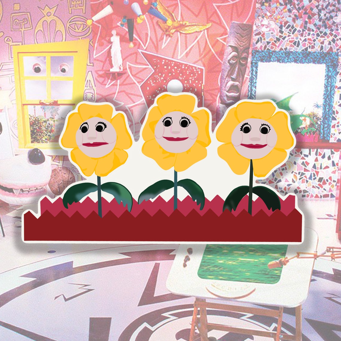 Playhouse Flowers Inspired by Pee Wee's Playhouse Etsy