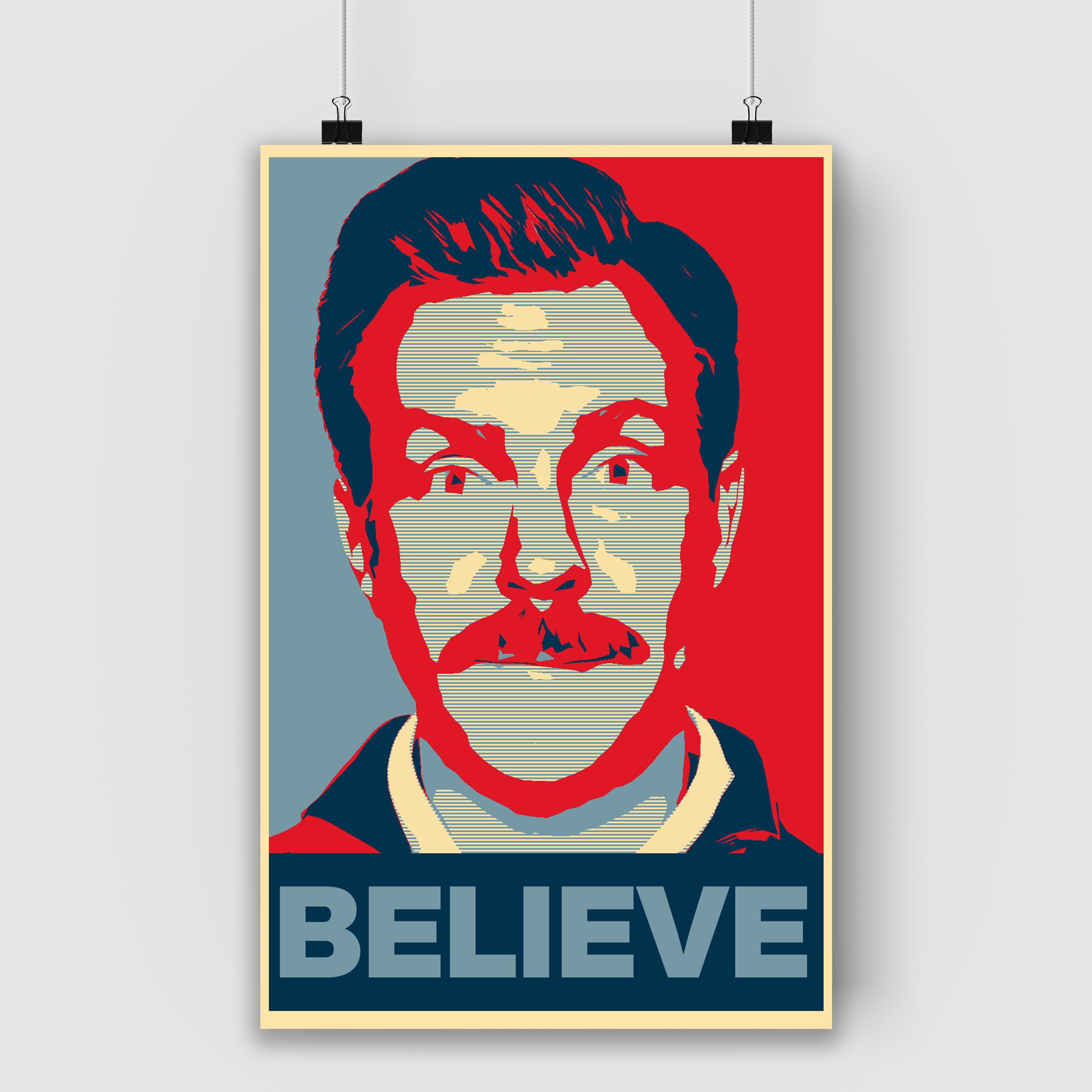 Ted Lasso Believe Poster Obama-Style | Etsy