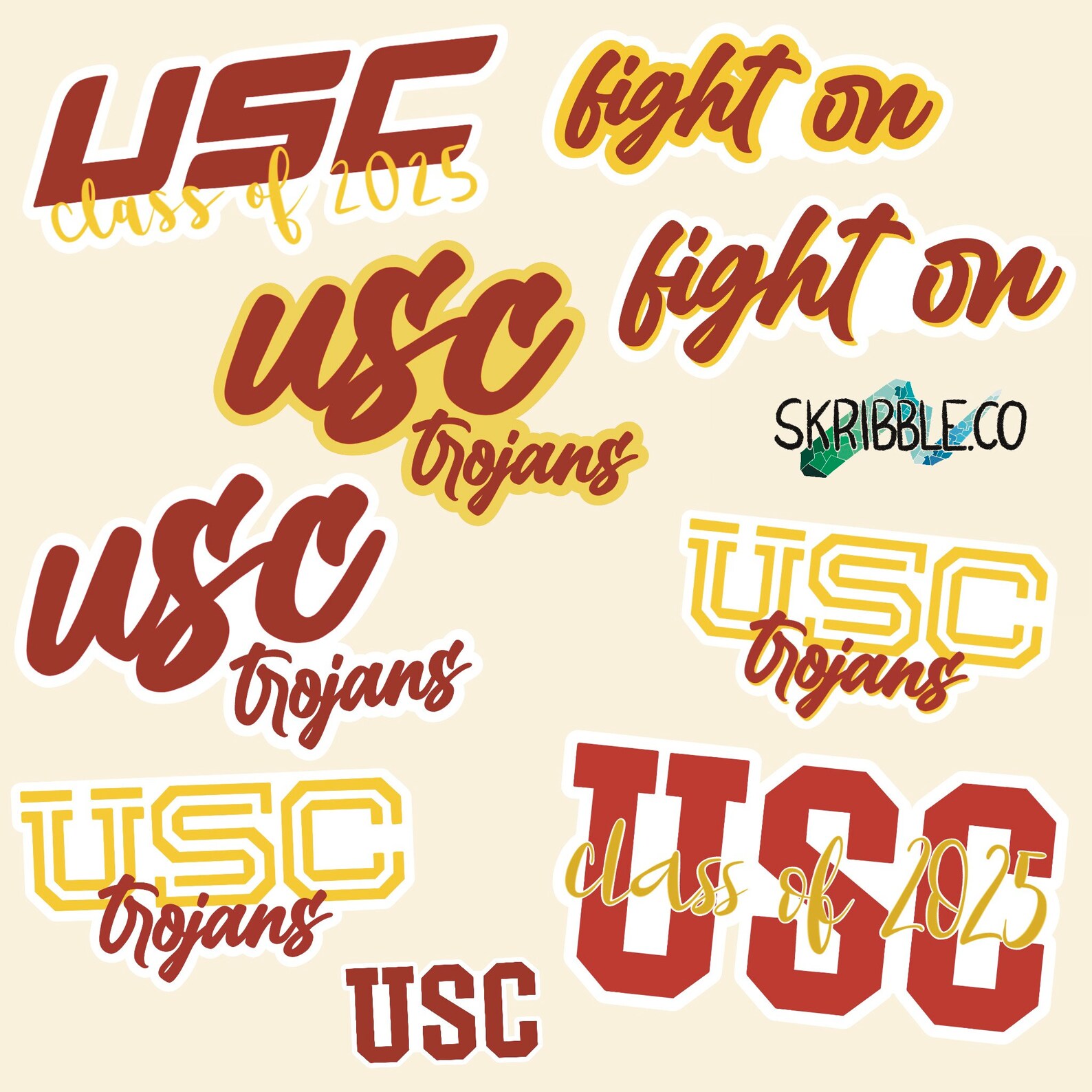 Custom College Stickers Glossy Stickers Die Cut Stickers Etsy