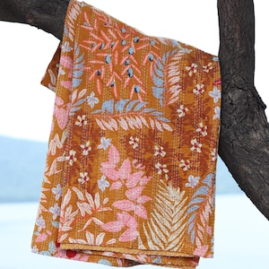 Kantha Quilt Queen Size Decke Bunte Sommer Tröster Moderne handgefertigte Tagesdecke Baumwolldecke Leichte Queen Quilts zum Verkauf