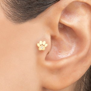 Paw print piercing jewelry on sale