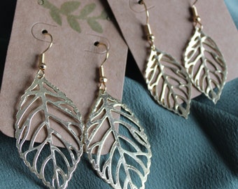 Gold Leaf Earrings