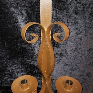 Vintage Handmade Tapered Candle Holder with Drip Pans
