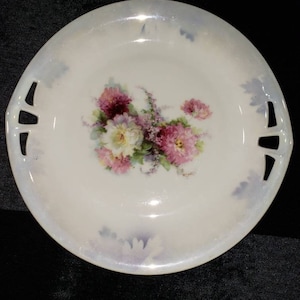 Antique German Porcelain Cake Plate Koenigszett Silesia