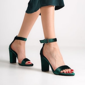 White and green heels hotsell
