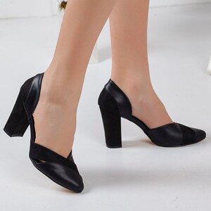 2 inch black pumps hotsell