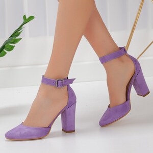 Lilac suede heels clearance