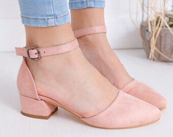 pink heels low