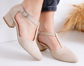 low block heel mary jane shoes