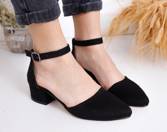 silver closed toe block heels
