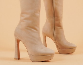 suede platform boots
