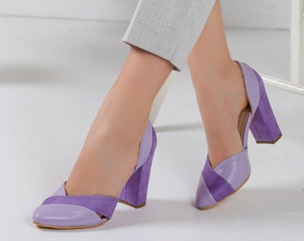lavender suede heels
