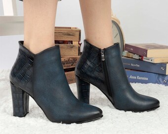 navy shoes and boots
