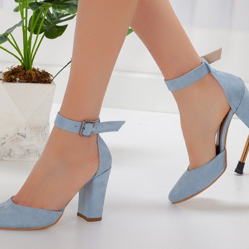 BARBIE blue high heels pumps 