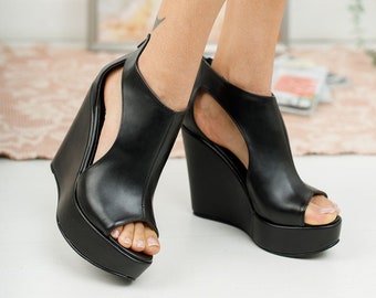 open toe wedges