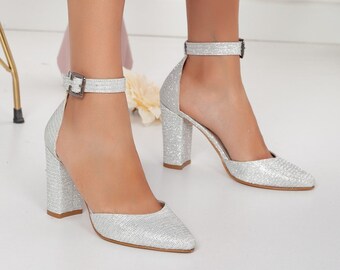 silver heels for wedding