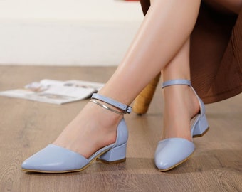 powder blue shoes and bolsa