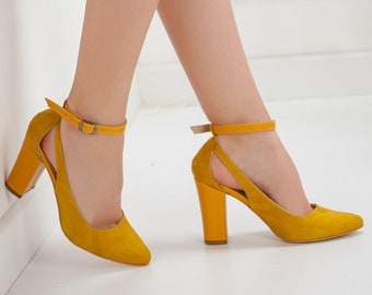 mustard gold shoes