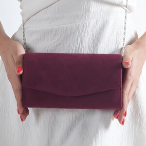 Maroon clutch bag deals