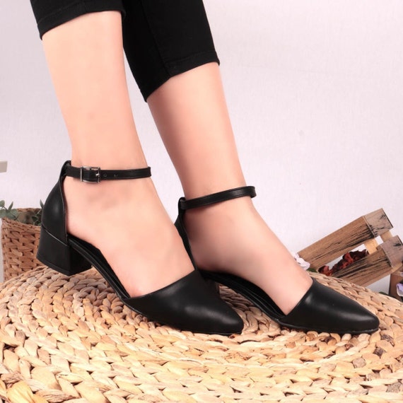 Women's Chunky Low Heel Sandals Fashion Loop Toe Dress Shoes - Temu