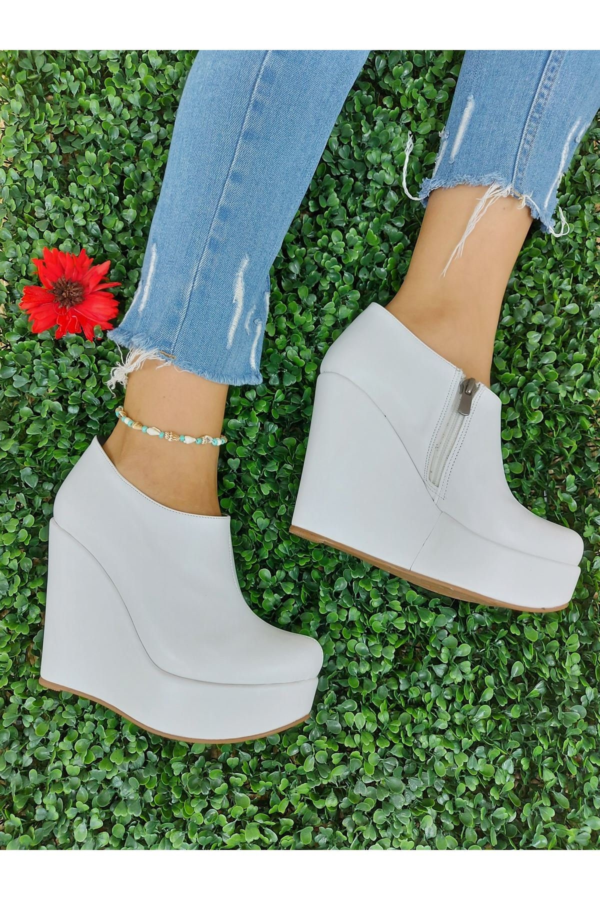 White stuff cheap wedge boots
